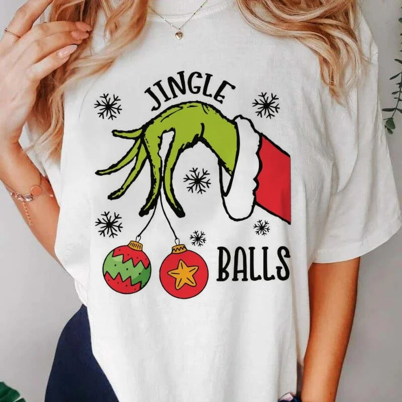 Funny T-shirt Jingle Balls Grinch Hand