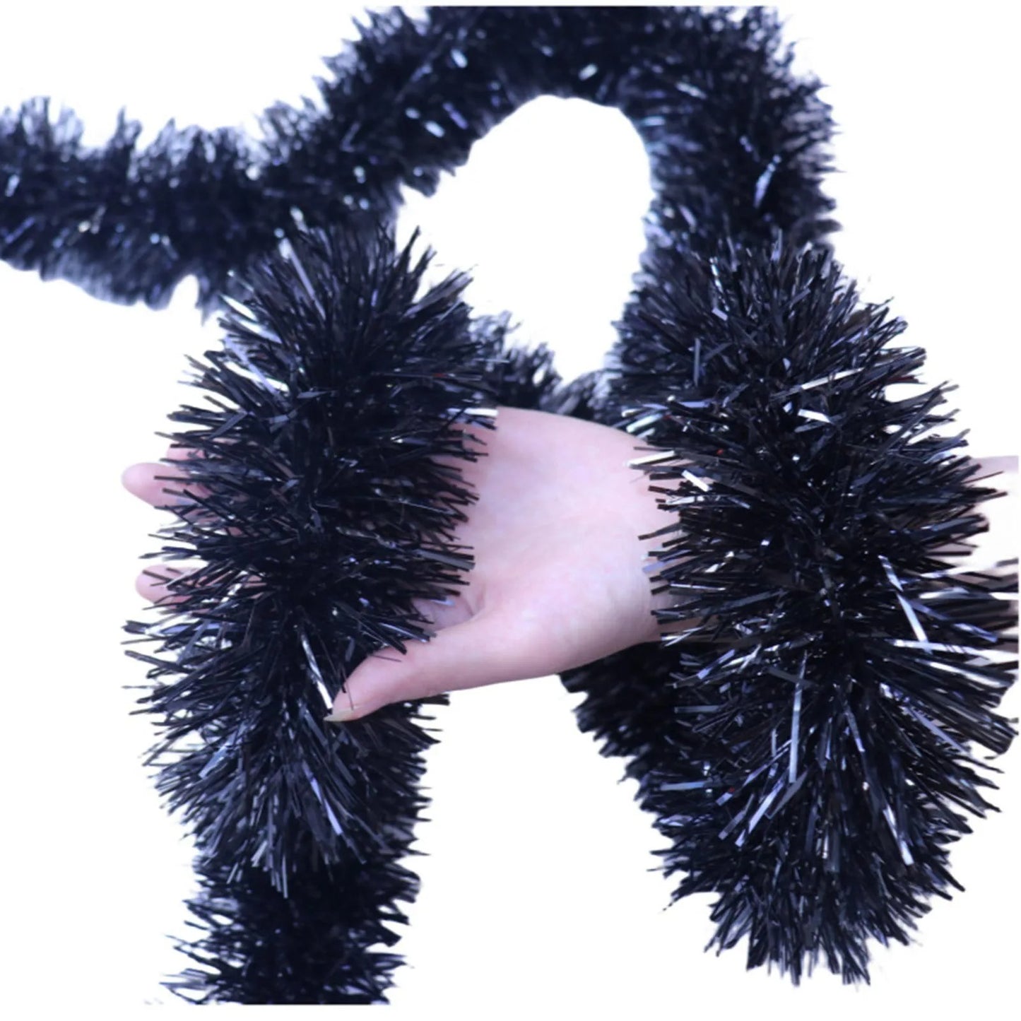 1pc 2m Christmas Black Tinsel