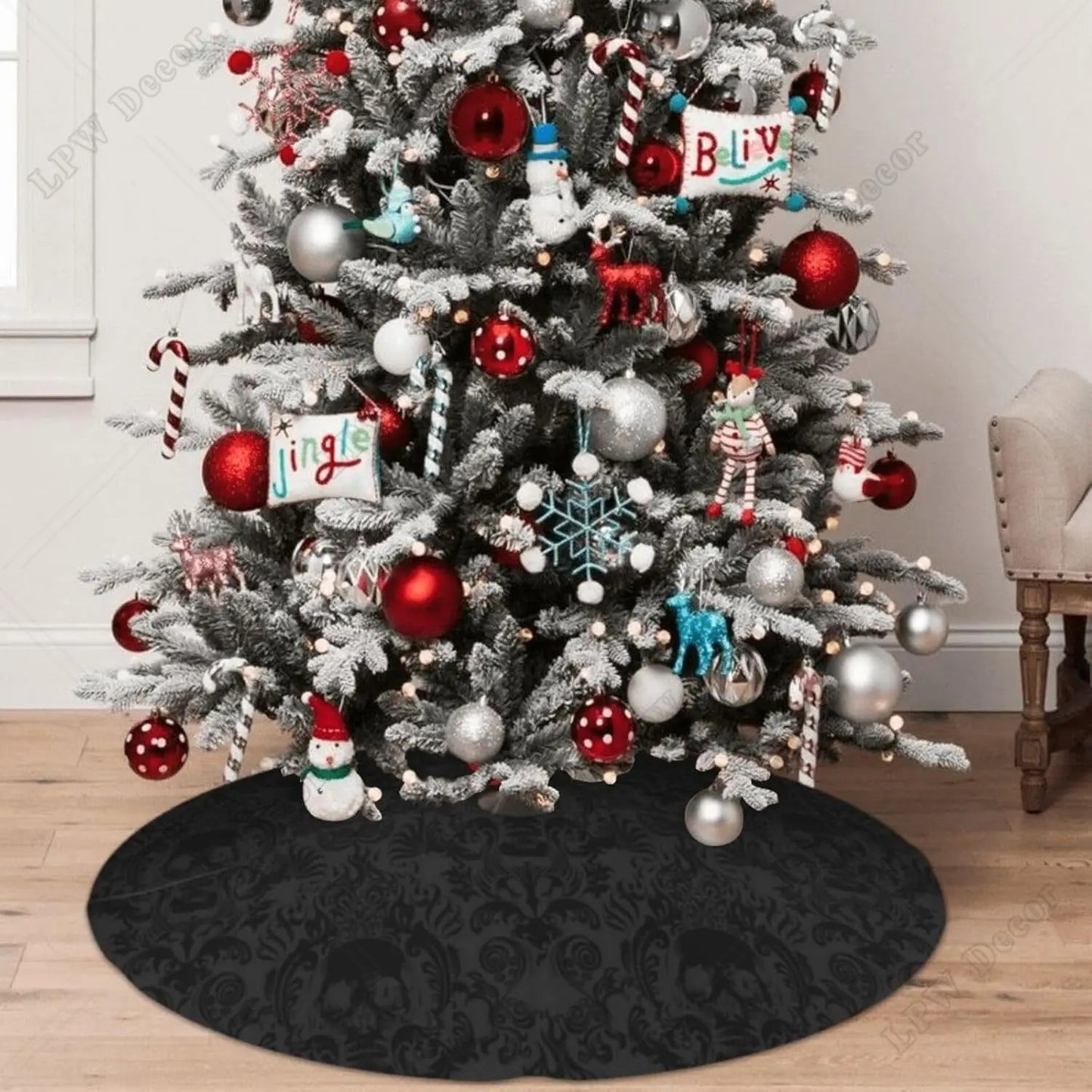 Black Christmas Tree Skirt