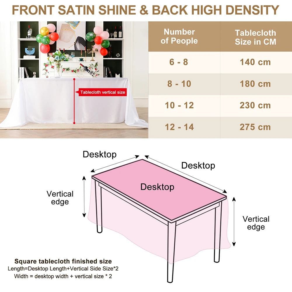 Rectangle Satin Tablecloth