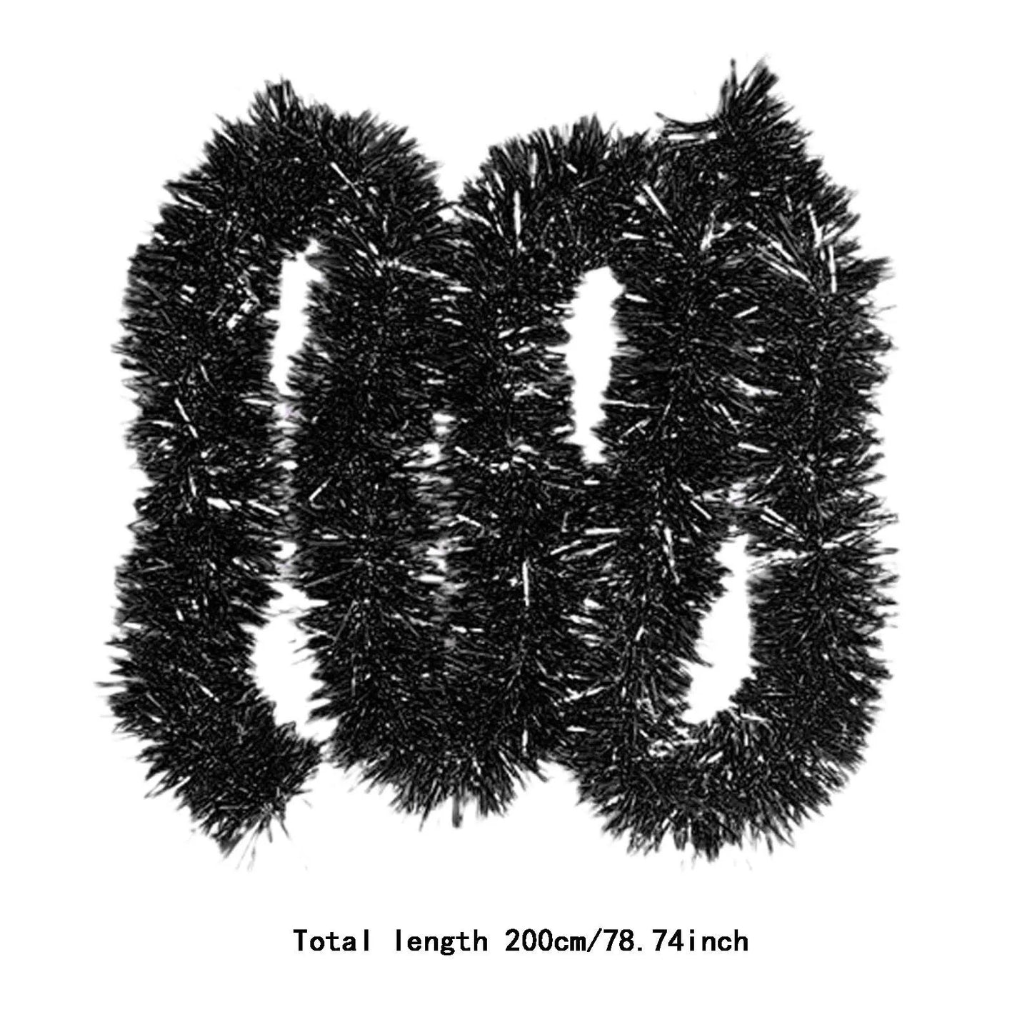 1pc 2m Christmas Black Tinsel