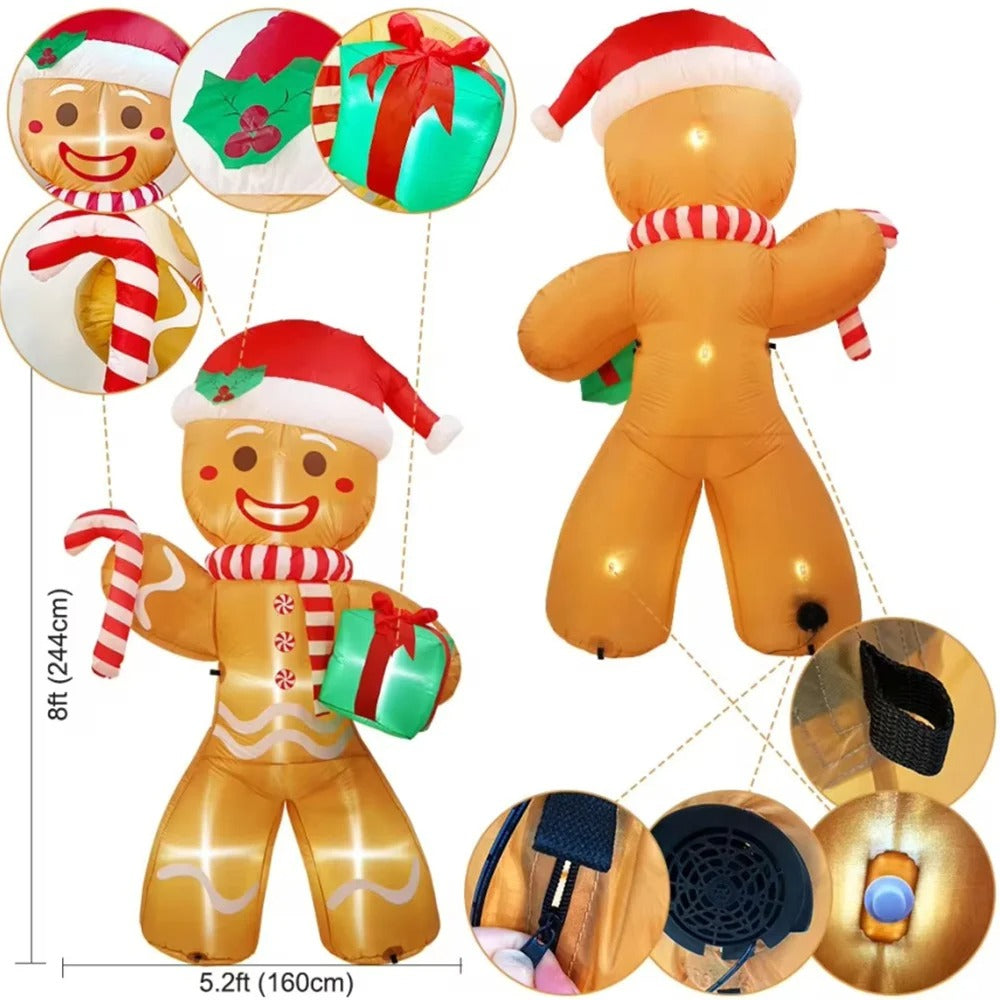 8FT/2.4M Christmas Inflatables Gingerbread Man